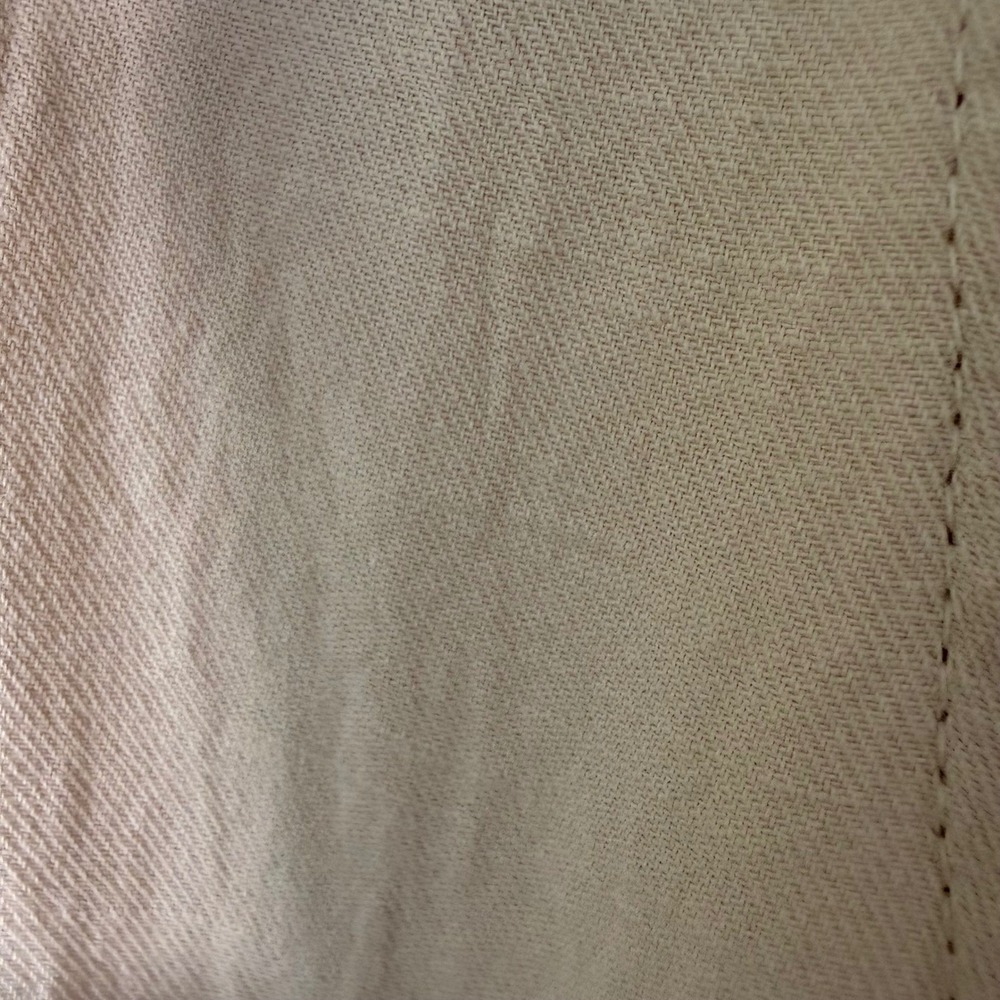 Neutral Summer Button Down Cotton Shirt Dress NEW (SM) Cutouts Sleeveless Cream - Picture 9 of 15